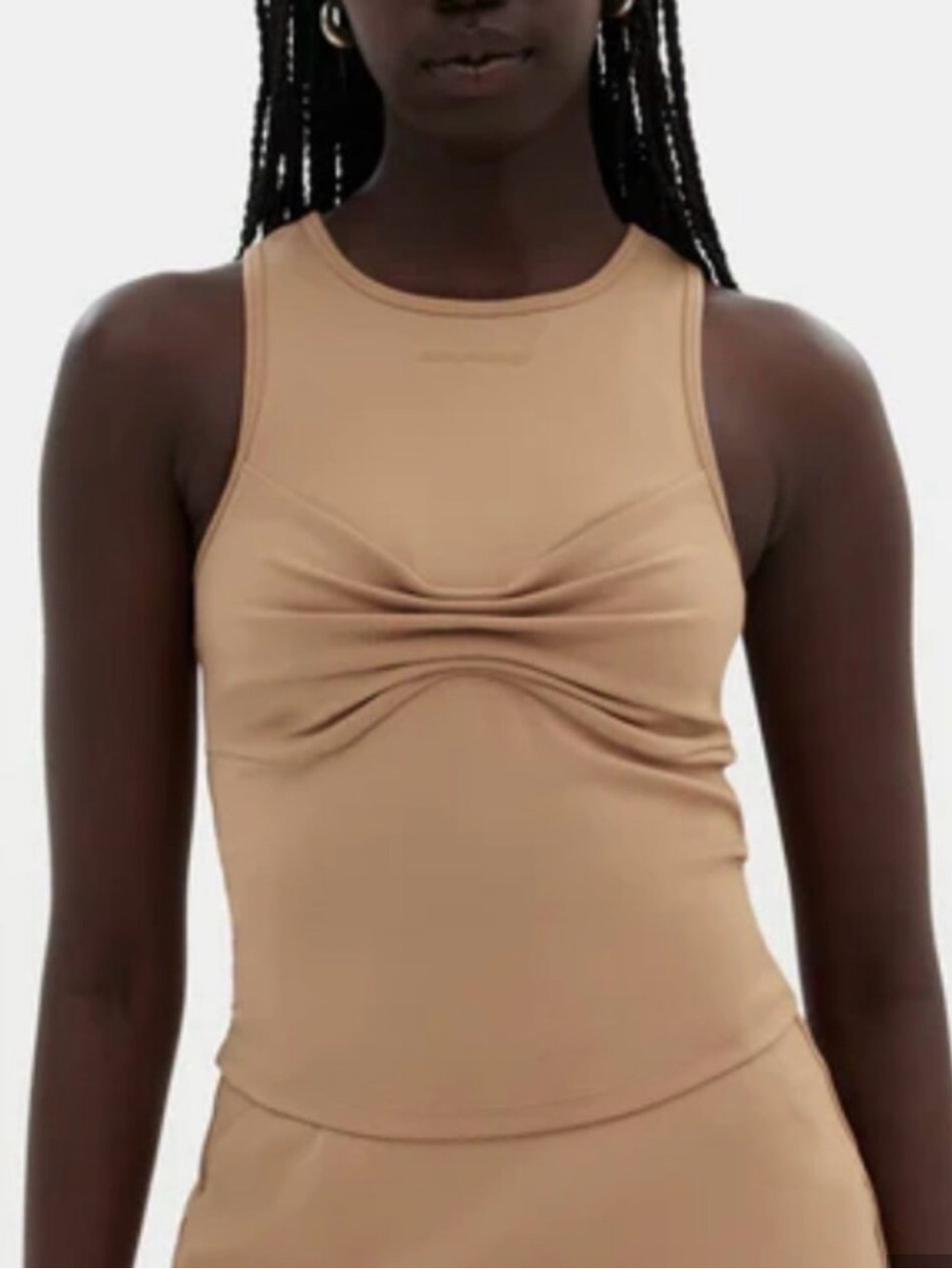 NWT girlfriend collective Quinn Tank Top - Tan Small